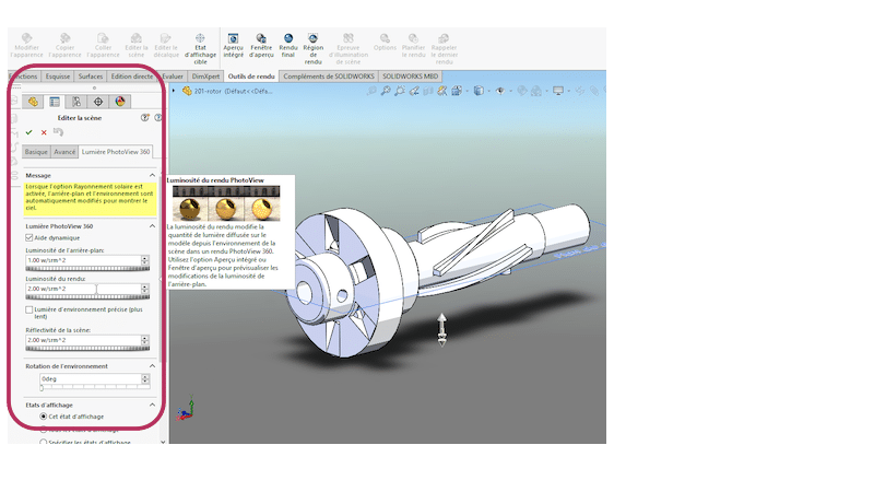 apparence solidworks