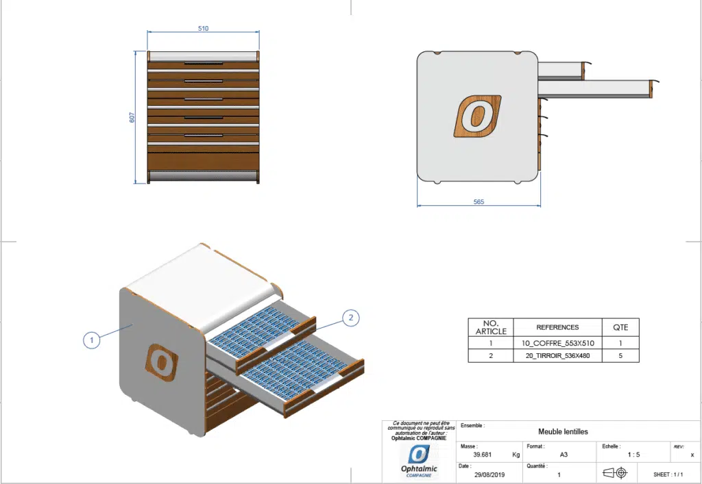plan meuble présentation magasin