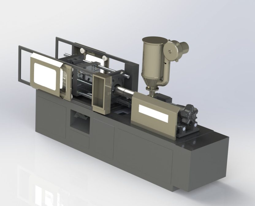 presse injection plastique model 3D, unité de serrage et unité d'injection