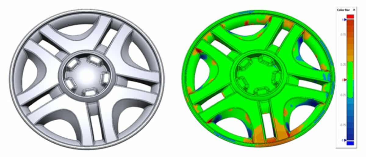 Analyse de déviation CAD jante automobile - eKmul