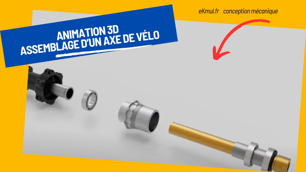 Miniature de la vidéo Animation 3D assemblage d'un axe de vélo