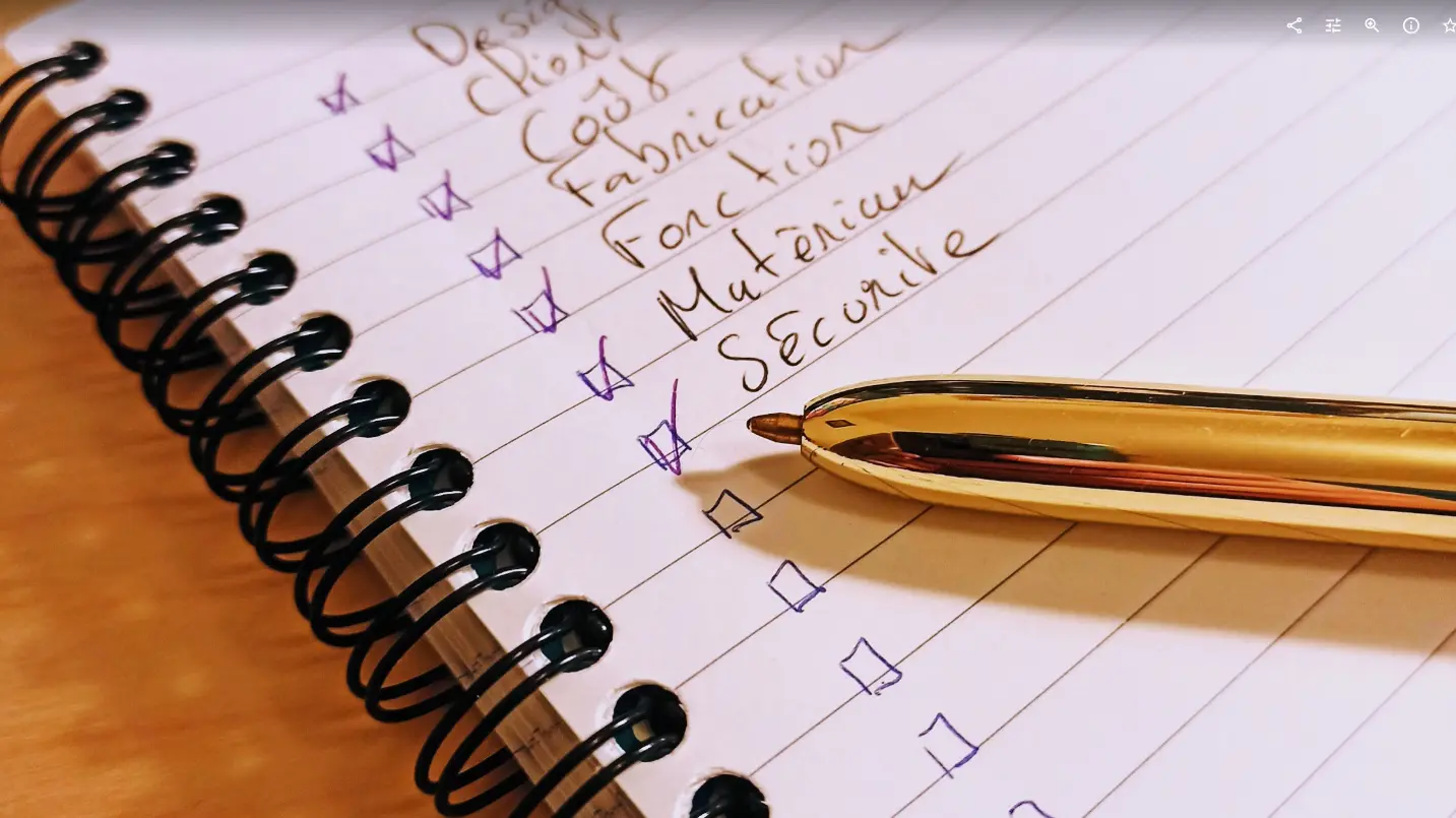 Check-list complète pour rédiger un cahier des charges technique. Modèle des éléments indispensables pour un projet de conception.
